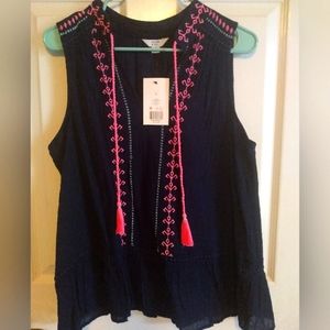 Crown and Ivy new blue blouse